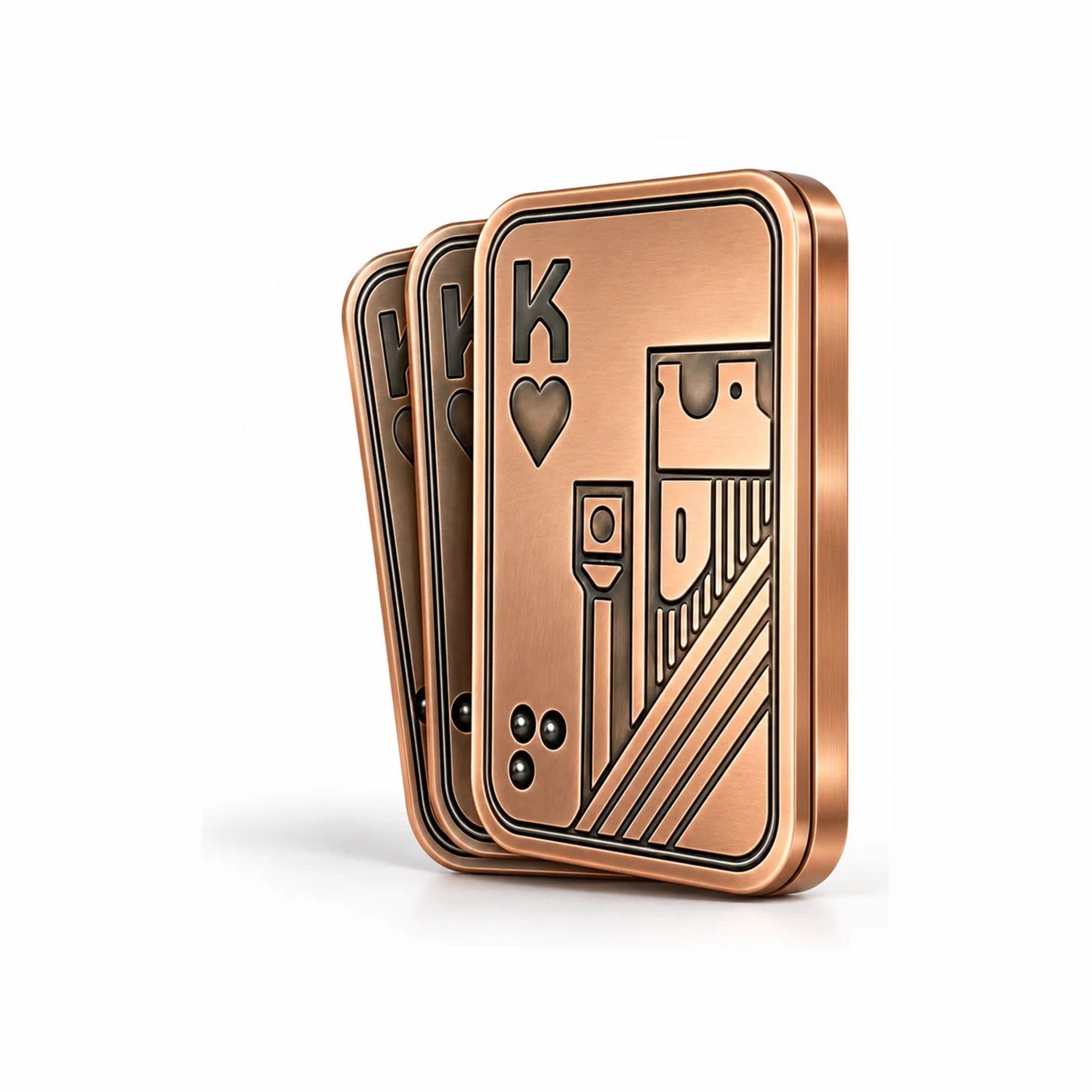 Металлический антистрессовый слайдер Magnetic EDC Poker Ace Fidget Slider Metal 3-Layer Desk Toy